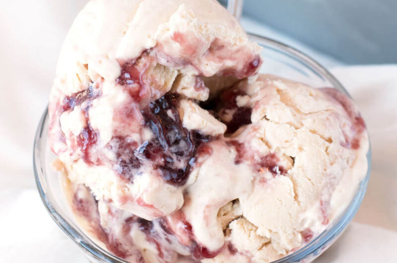 Peanut Butter and Jelly Ice Cream